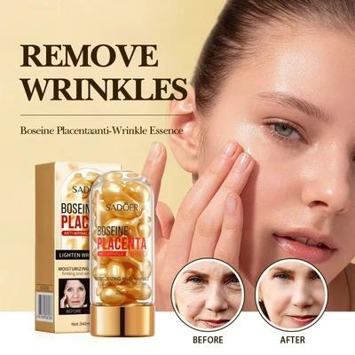 25pcs Placenta Capsules Serum Spot Acne Remover Whitening Face Serum Anti-Wrinkle Firming Brighten Skin Care Cosmetics Essence