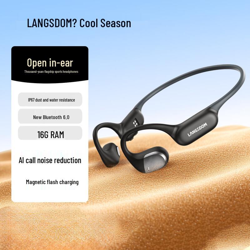 Leston AirWave Pro Open-Ear Bone Conduction Sports Headphones