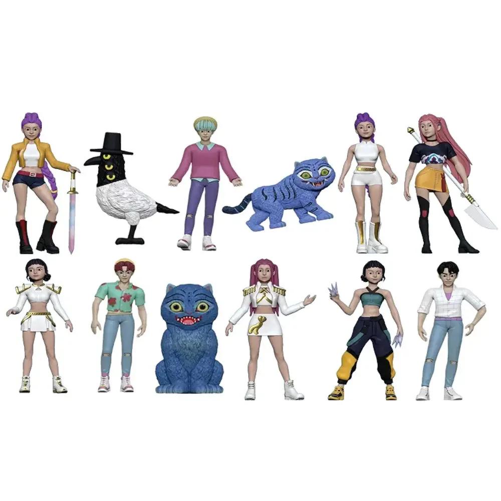 12pcs/Set Kpop Demon Hunters Action Figure Toy Derpys Tiger Rumi Mira Zoey Sussy Figurine Doll For Fans Toys Gifts