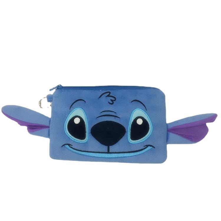 

Cartoon Anime Plush Makeup & Pencil Case: Cute Stitch and Pink Panther Storage Bag Purple Luna Cat