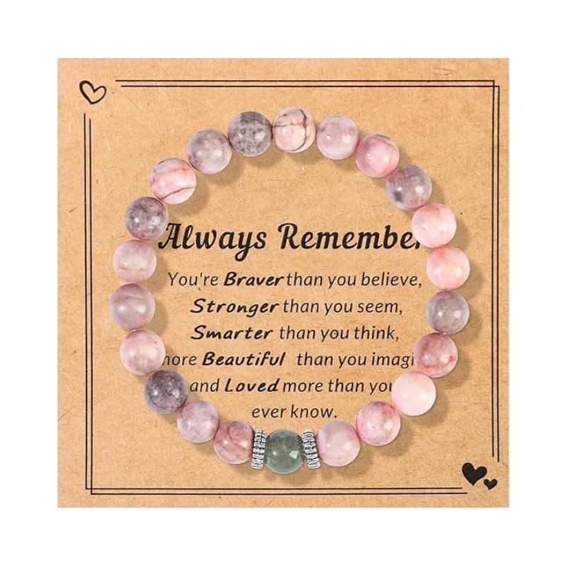 JYL TS Bracelet Adjustable  Pink Zebra Heart Pendant Awakens Romantic Vibes 6