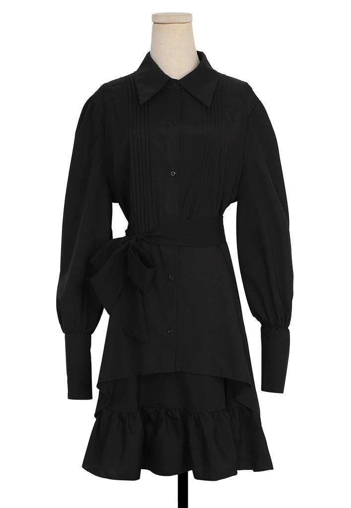 GOODS Plus Size Shirt Lolita Fashion [TOKYO MARKET] [PureAribon] Dress, Cosplay, (A/Black, L)