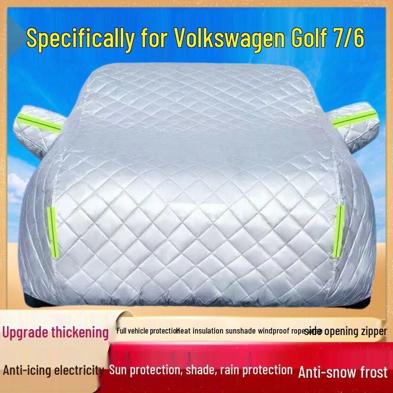 

Golf 7/6 Car Cover: Sun, Rain, Snow, and Frost Protection with Heat Insulation, Thickened Fabric. Volkswagen Golf 7