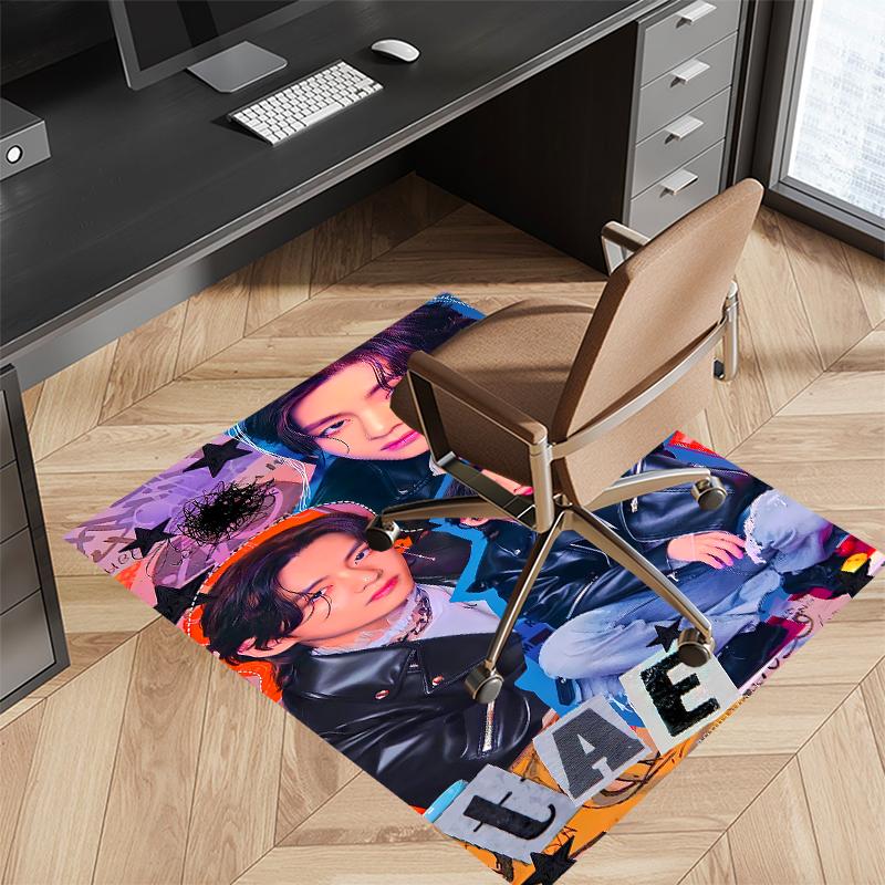 1pc Jin singer2 Print Area Rug - Soft, Washable Non-Slip Indoor Mat for Office Chairs, Living Room, Home Office Decorative Rug