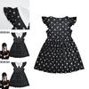 Kids The Addams Family Wednesday Cosplay Costume Soft Black Milk Silk Dress