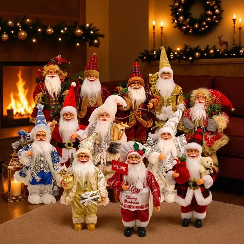 Fine Santa Claus Standing Figurine Christmas Decoration For Window Display Home Ornament