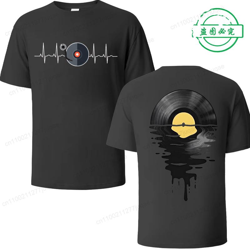 Tee Shirts for Men Women DJ Music Clothing Phonograph Record Print Funny Tshirt T-Shirt Tee Shirt for Men Music Lover Gifts