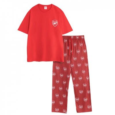 Men's Crest Short-Sleeved Long Pyjama Set