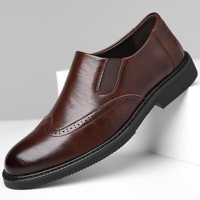 Fashion Fashion British Style Bullock Men's Shoes Spring Autumn Designer New Leather Shallow Mouth Hand-sewn Business Man Shoes
