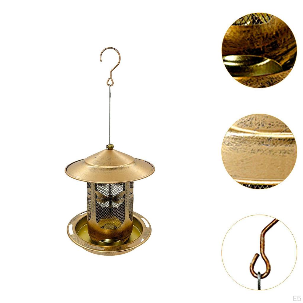 Alimentador de Pássaros, Recipiente de Comida, Compacto, Leve e Versátil, Decoração para Jardim, Varanda, Gramado,