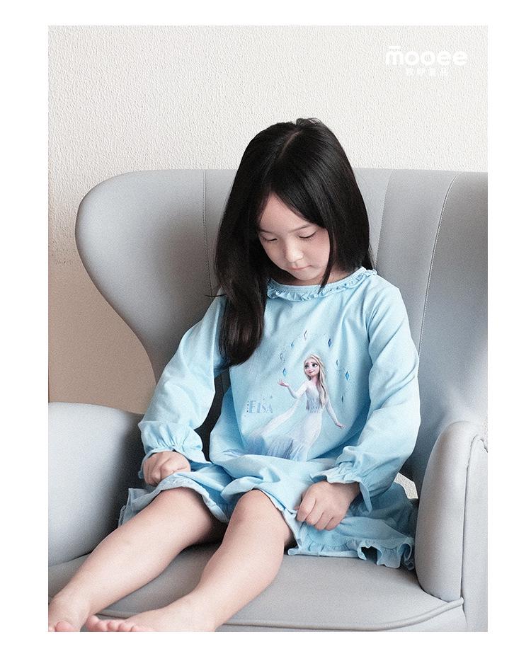 Elsa Fairy Cute Cotton Pajamas for Girls: Long Sleeve Air Conditioning Wear Set