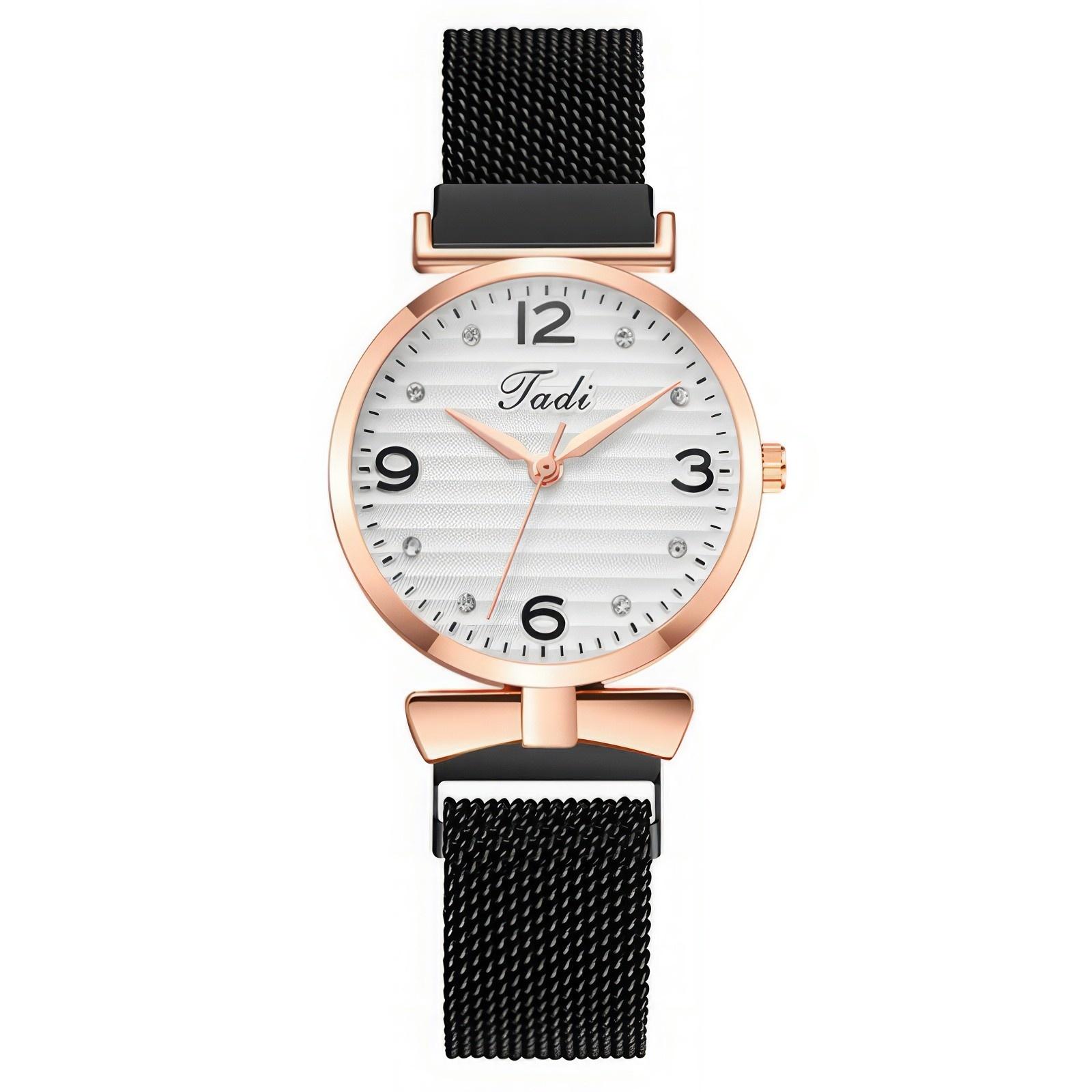 

Женские модные кожаные часы One Size чёрный