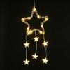 Gift for Holiday Decoration LED Christmas Window Star Decoration, Battery Operated Hanging Warm Staggered Shape Light Lighted Shaped Walls,