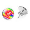 Elegante Metall-Ohrstecker mit Regenbogenflaggen-Thema Schlichtes und stilvolles Design 2022