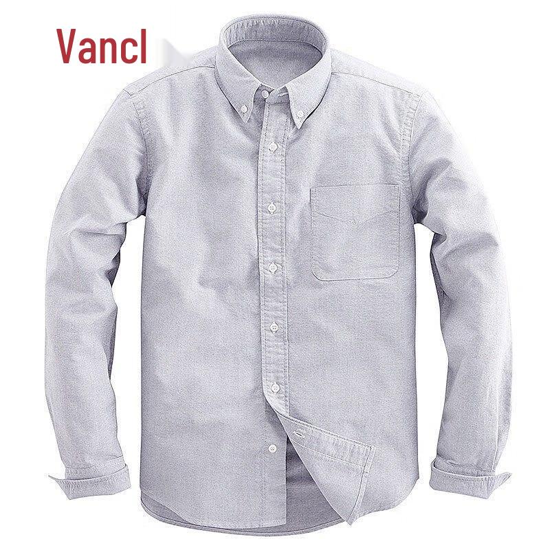 VANCL Men's Oxford Cotton Button-Down Long Sleeve Shirt