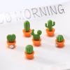 6pcs/Set 3D Cute Succulent Plant Message Board and Reminder for Kitchen Refrigerator Magnet Button Cactus Decoration Accessories