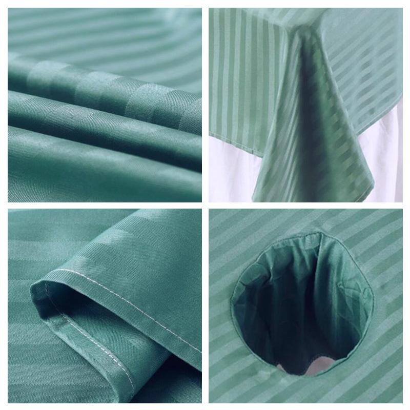 Reusable Beauty Massage Table Cover Spa Bed Salon Couch Sheet with Face Hole Polyester Cotton Anti-Wrinkle Sheet Wholesale
