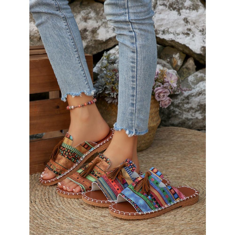 Summer New Bohemian Style Beach Women's Shoes Flat Slippers for Women