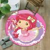 1pc Princess Strawberry12 Carpet, Round Rug, Comfortable, Suitable for Entryways, Living Rooms, Office, And Bedrooms, Christmas Decoration