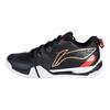 Li Ning Saga II SE Gumové Protiskluzové, Odolné proti oděru, Lehké Nízké Badmintonové boty Unisex Černá Červená AYZU001-3