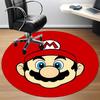 1pc Mario Red Office Round Area Rug, Indoor Mat Suitable For Office,Bedroom Living Room Home Decor, Room Deco A0926030
