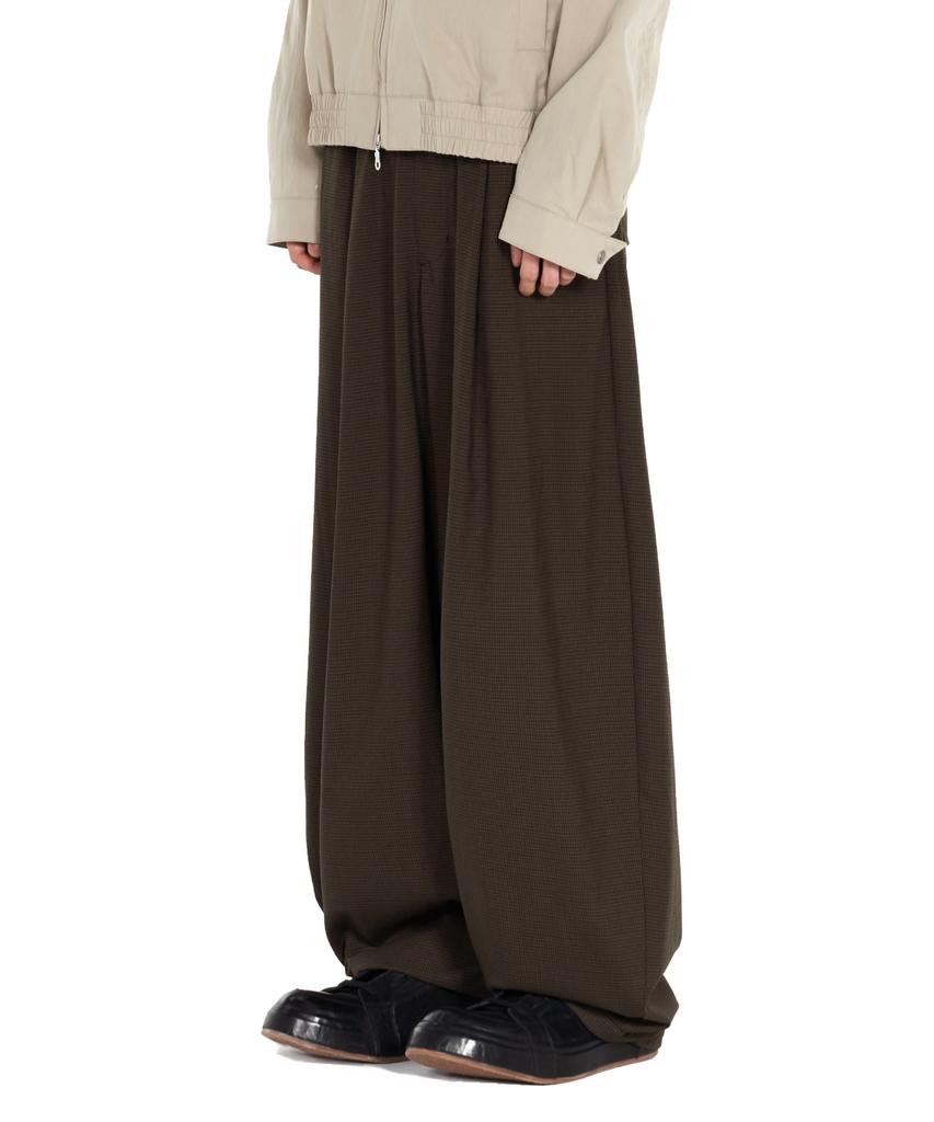 IDWS Fine Check Balloon Trouser Brown