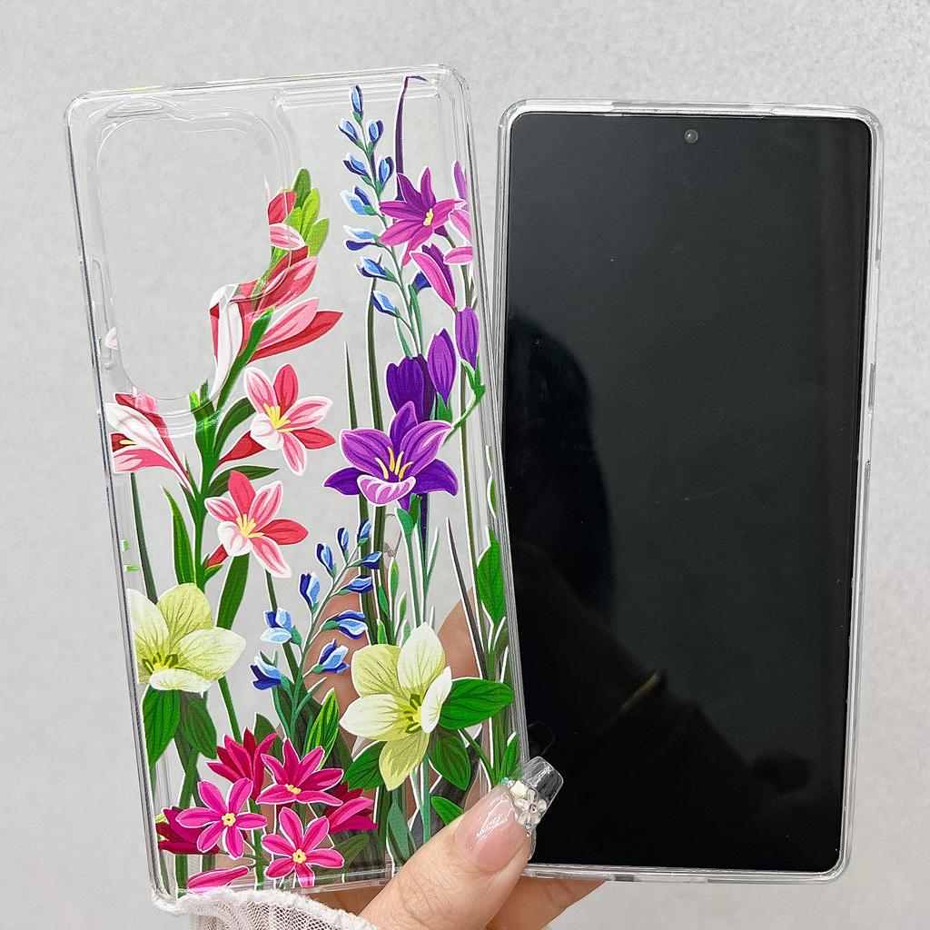 For Samsung Galaxy S25 Ultra Case Full Coverage Floral Pattern Printing Air Cushion Anti Drop TPU Phone Cover