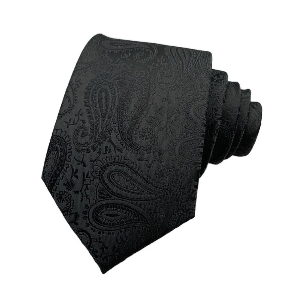Jednolity Kolor Męski Krawat Kwiatowa Retro Zawiść Klasyczny Czarny Krawat Koszula