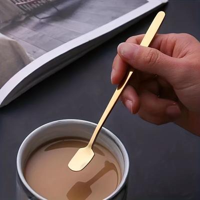 1 PCS Coffee Spoon, Long Handled Stainless Steel Stirring Rod, Mini Spoon, Smoothie Spoon, Dessert Honey Spoon, Wine Spoon