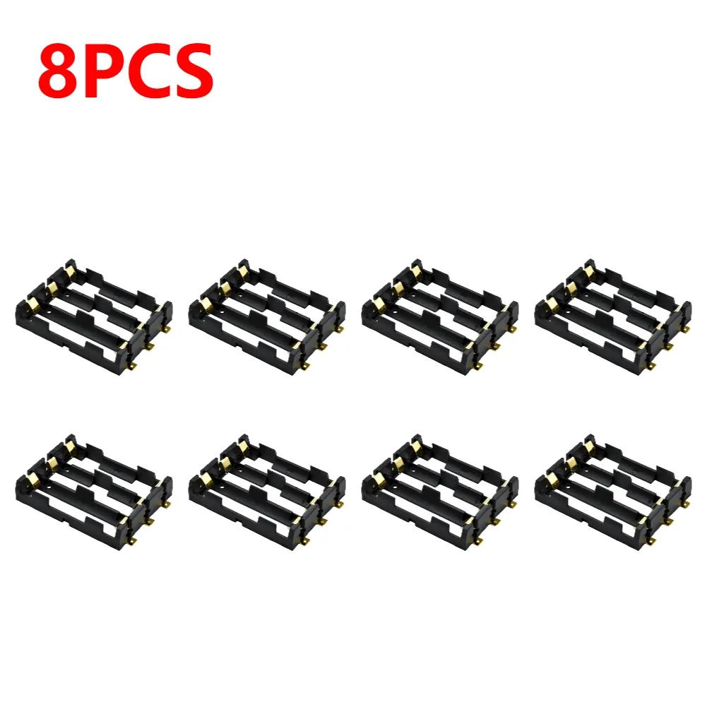 1-10pcs 18650 SMT Battery Holder 18650 SMD Battery Box With Bronze Pins Rechargeable Battery Holder Clip Storage Case Power Bank