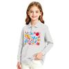 Girls' Long Sleeve Printed School Uniform Casual Top