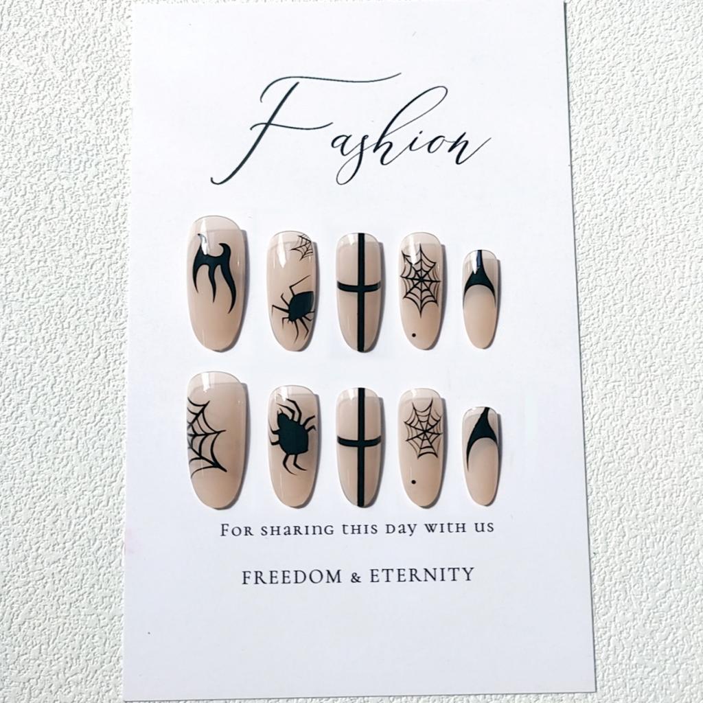 Wear Nail Darkwind Series Spider Nail Art Sticker Halloween Element Fake Nail Patch