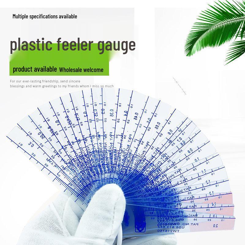 Plastic Feeler Gauge Set: 0.02-1.0mm & 0.05-1.5mm Thickness and Gap Shims.