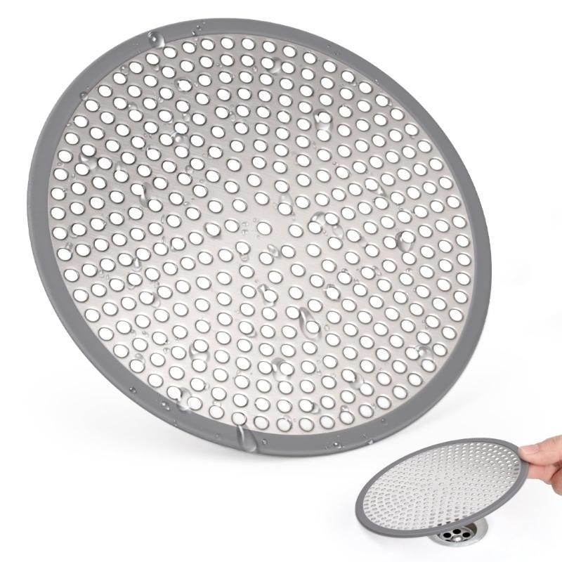 Shower Strainer Rustproof Metal Drain Cover Heavy Gauge Metal Shower Strainer Simple Installs for Hair & Debris Control