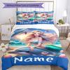 Mermaid1112 Customize Your Name Bedding Set Breathable Duvet Cover With Pillowcases Decorative Bed Linen For Bedroom Home Decoration Birthday Gift