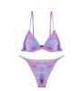 Europäisch-Amerikanisches Tie-Dye Bikini & Rock Dreiteiler Set
