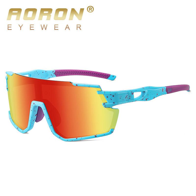 AORON Fashion Cycling Polarized Sunglasses Big Frame Windproof Skiing Glasses for Men Women Anti Glare Sport Fishing Goggles