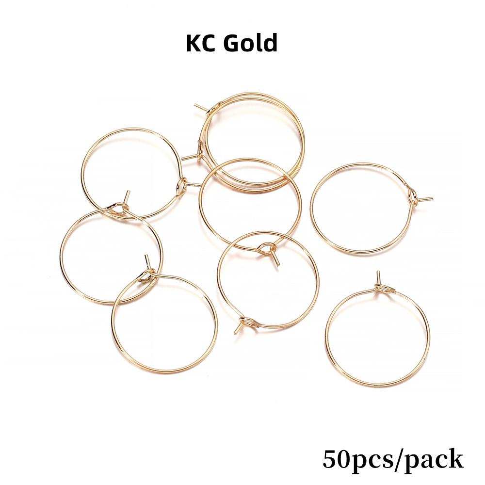 10-50pcs/lot 20 25 30 35 40 mm Hoops Earring Big Circle Hanging Earrings Findings For DIY Jewelry Making Accessories Supplies