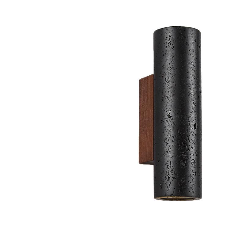 Black and Yellow Travertine Minimalist Wall Sconce for Bedroom, Living Room, or Staircase