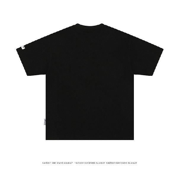 Cotton Short Sleeve t Men's T-shirt ins Trendy Brand Hip Hop Style round Neck Bottoming Shirt Top Summer