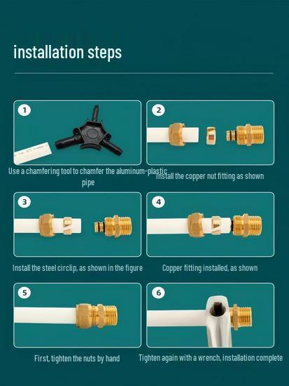 All-Copper Large Flow Angle Gas Pipe Boiler Ball Valve with Aluminum-Plastic Pipe External Thread (4-point, 6-point)
