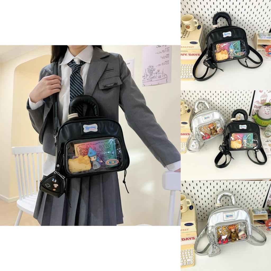 New Japanese Cute Grid Backpack With Zipper Closure For Daily Commuting And School