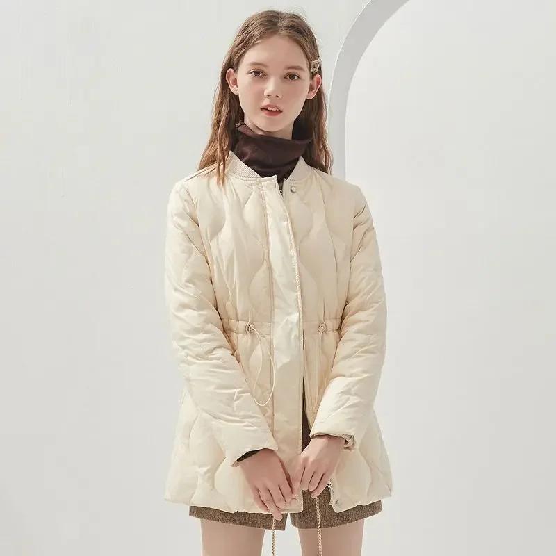 Quilted Padded Overcoat Female Coats Black Duck Down Women's Jacket Thick Padding Long Winter Promotion Offers Elegant Classy In