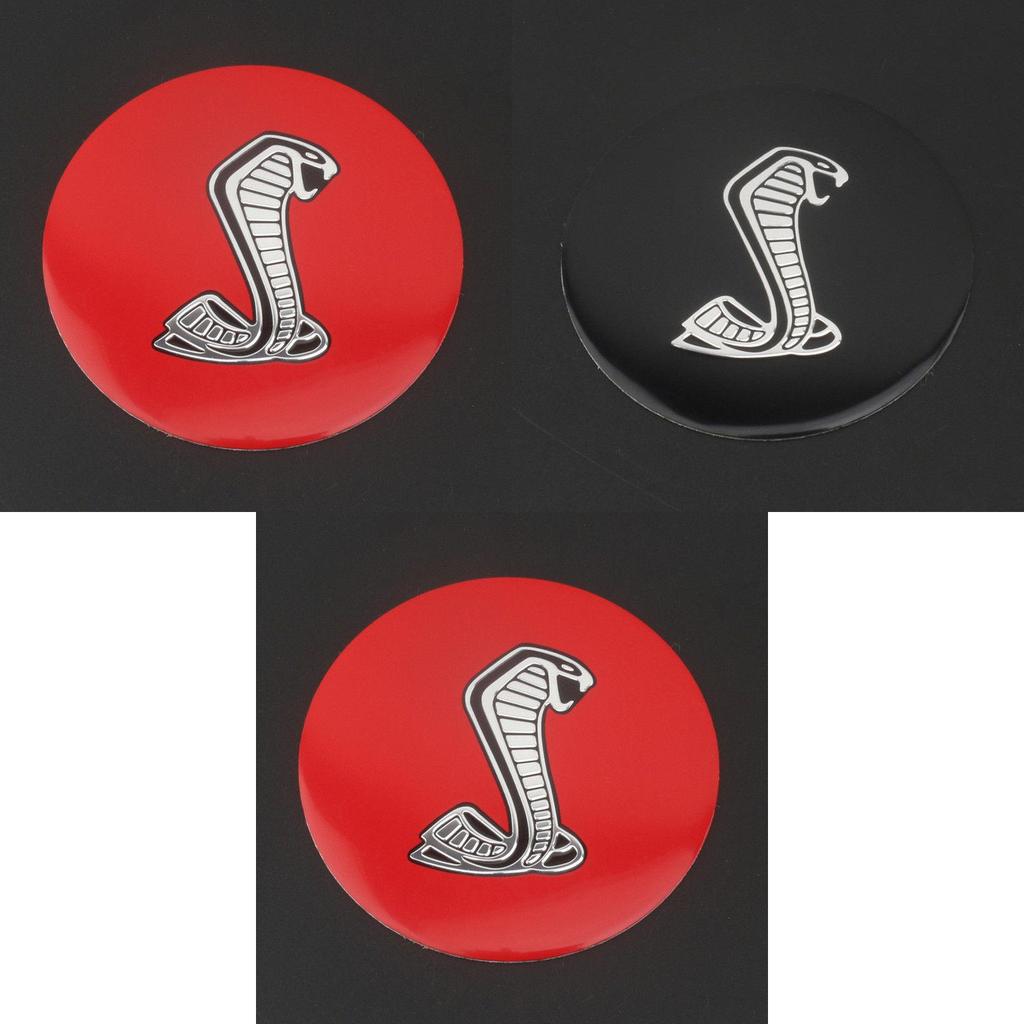 Stilvoller und langlebiger 85mm Lenkradaufkleber mit Cobra Shelby Emblem für Ford Mustang Gt350 Gt350r
