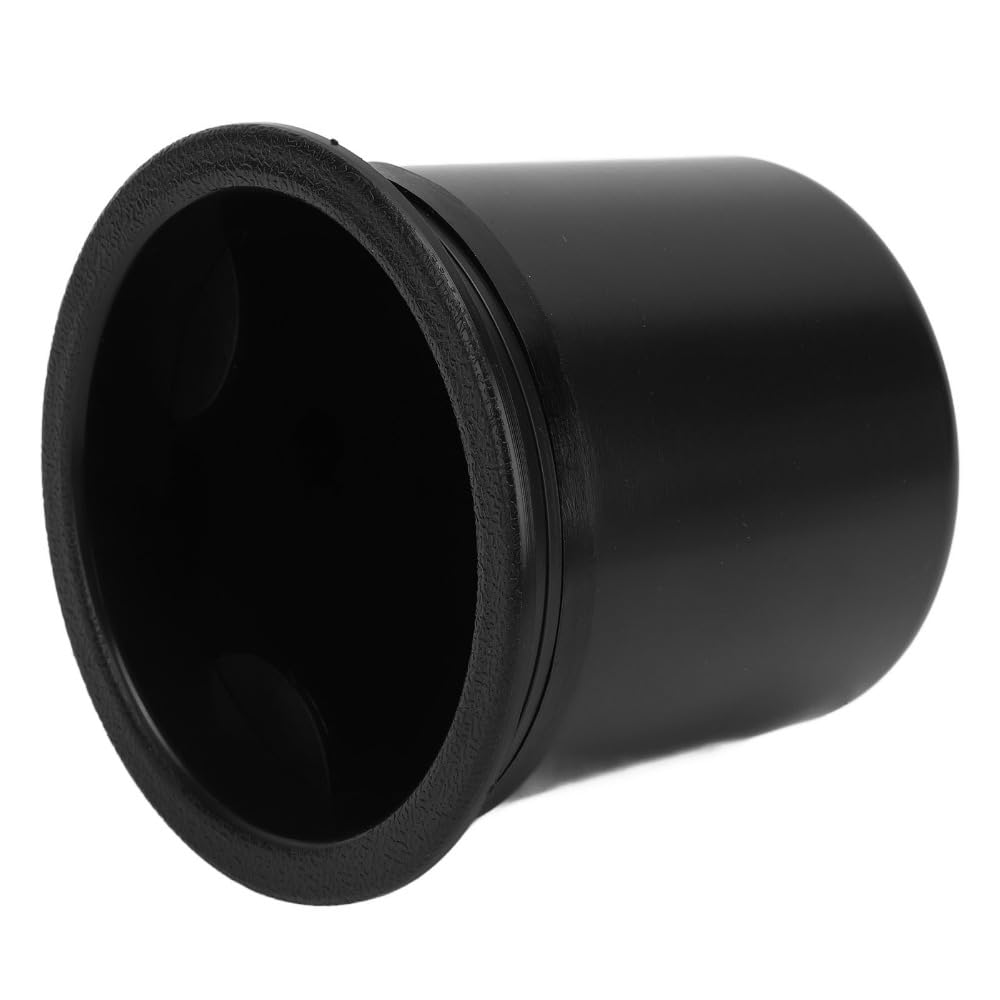 EZBUYGO Black Cup Holder Insert 73mm Universal Fit for Carboat Pontoon RV with 4 Cushion Liners for Vibration Noise Reduction -