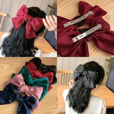 Fashion Bow Hair Clip Multiple Colors Available Gentle Girl Elegant Hairpins Creative Personalized Styling Luxury Accessories