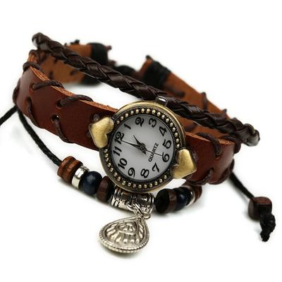 Vintage modeklocka+armbandsklocka i äkta läder+armbandsklocka i kohud