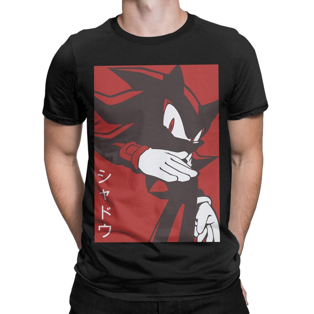 Shadow The Hedgehog T Shirts Men Pure Cotton Humorous TShirt Crew Neck Tee Shirt Short Sleeve Clothing 6XL