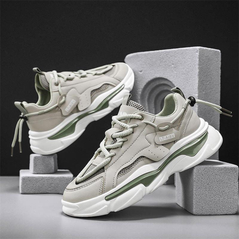Neue Herrenschuhe modisch vielseitig atmungsaktiv Plateauschuhe höhenverstärkend Sportschuhe Sport Herren Freizeitschuhe