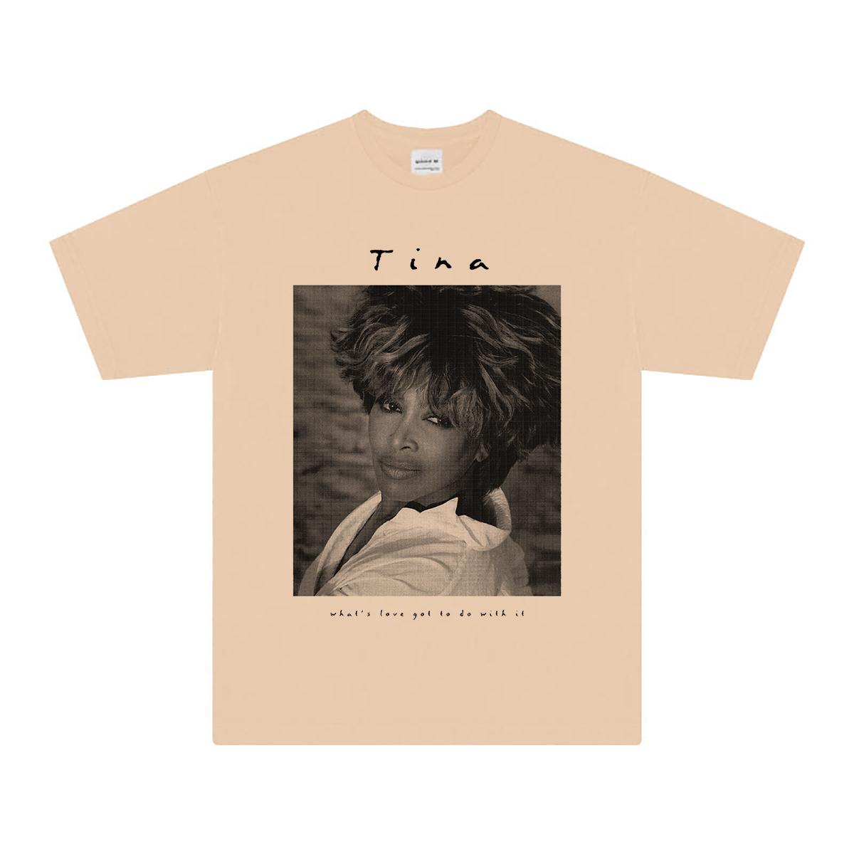 

Tina T Shirt Whats Love Got To Do With It Pop Rock Singer WOMEN Unisexs Top Clothing Printed New Short Sleeves Music Street Shirt 4XL